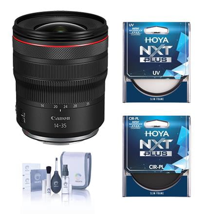 RF 14-35mm f/4 L IS USM Lens, Bundle with Hoya NXT Plus 77mm CPL Filter, 77mm UV Lens Filter and Cleaning Kit