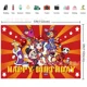 thumbnail image 1 of Vajilla desechable para fiesta de circo digital, increíble pancarta para tarta, bandera, globos de circo digital, decoración de cumpleaños, 1 of 3