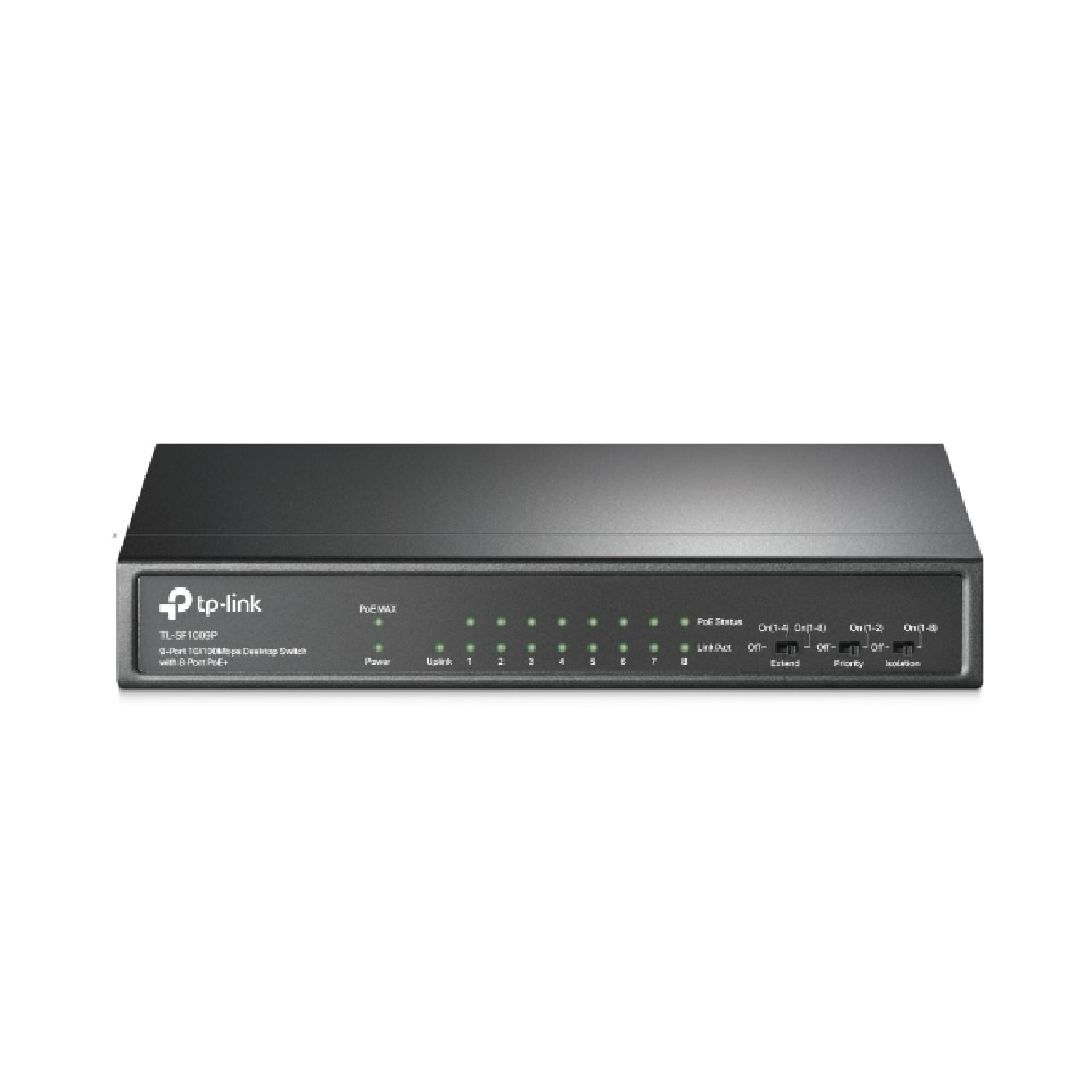 Switch 9Port Desktop With 8 Port Poe+ Tlsf1009P TPLink Lider.cl
