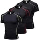 thumbnail image 1 of Camisetas de compresión para hombre (paquete de 3) - Camisetas deportivas de capa base atléticas - Talla mediana - Negro/Rojo/Verde, 1 of 5