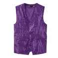 thumbnail image 6 of MuXiKeJi Clothes Mens Sequins Suit Vest Formal V-neck Shiny Waistcoat Prom Party Tuxedo Vests, 6 of 7