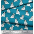 thumbnail image 2 of Soimoi Silk Fabric Pug Dog Fabric Prints by Yard 42 Inch Wide, 2 of 3