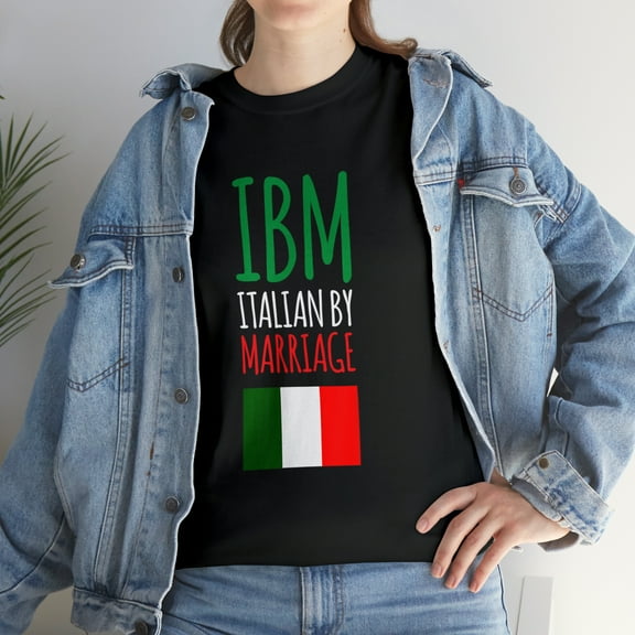 Funny Italian By Marriage Italian Flag T-Shirt