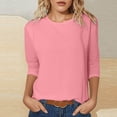 thumbnail image 2 of Women's t Shirts Spring Tops for Women Fashion Casual Short Sleeve Printed Summer Round Neck Blouse Tee Shirt, 2 of 5
