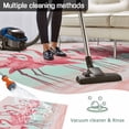 thumbnail image 5 of Pink Flamingo Outdoor Rug 3x5 Ft - Reversible Patio Rug Outdoor Camping Rugs, Summer Tropical Flamingo Hawaii Animals Washable Indoor Outdoor Area Rugs, Non-Slip Outdoor Carpet Runner for Deck/Porch, 5 of 8