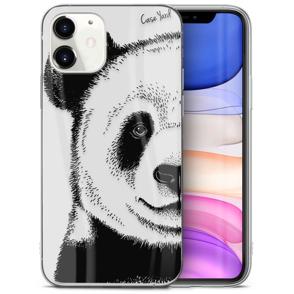 Caseyard TPU Clear Case for iPhone 13 with Panda Face design phone cover