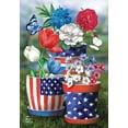 thumbnail image 3 of Briarwood Lane America In Bloom Patriotic House Flag, 3 of 4