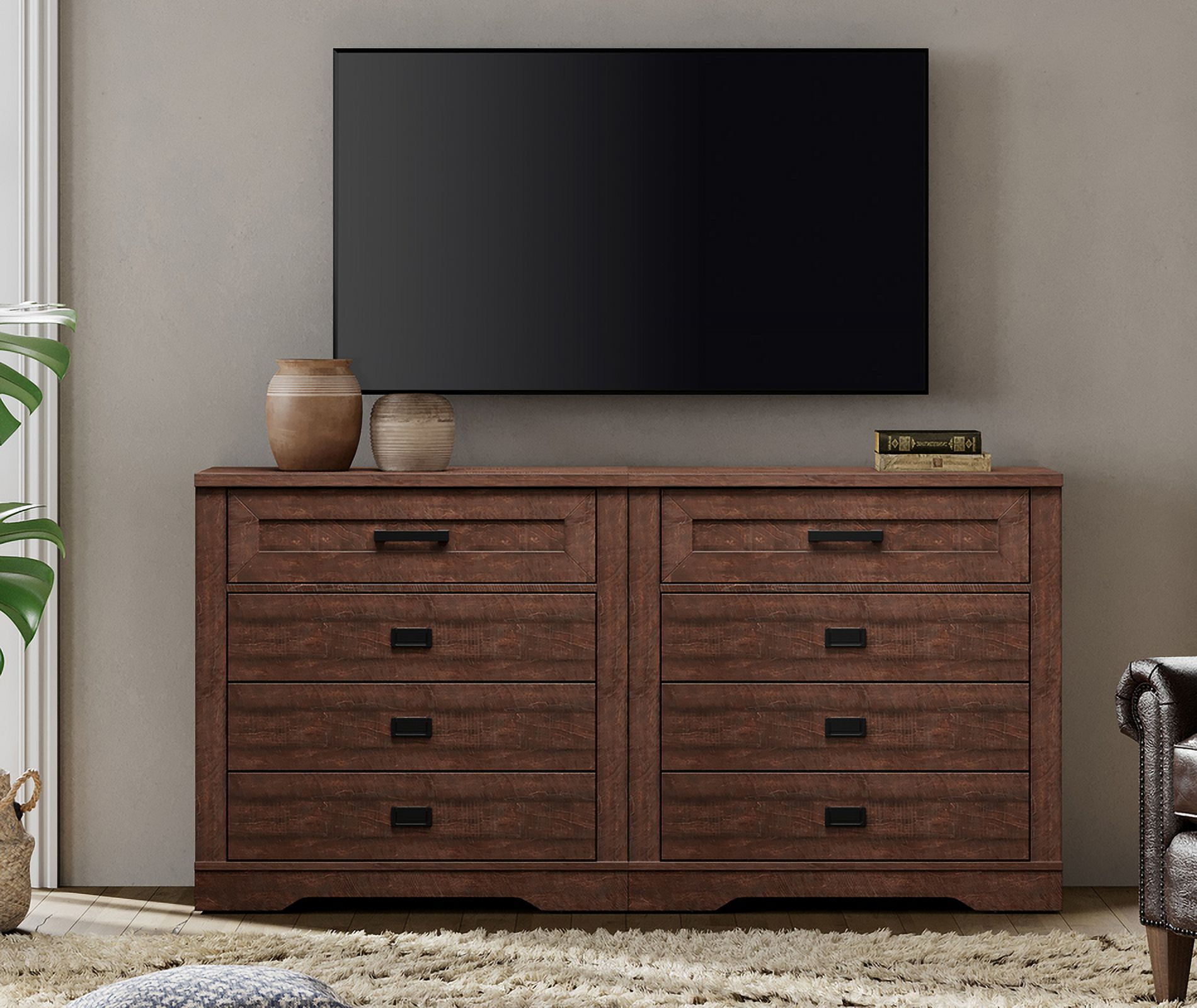 songesand brown dresser SONGESAND 6-drawer chest