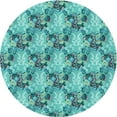 thumbnail image 1 of Ahgly Company Indoor Round Patterned Turquoise Green Area Rugs, 3' Round, 1 of 6