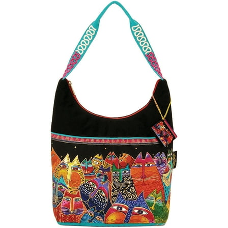 Laurel Burch Medium Scoop Tote Zipper Top 14"X3.5"X12.25"-Fantasticats