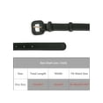 thumbnail image 4 of INSPIRE CHIC Womens 0.9" Width Pure Belts, Fashion Causal Faux Leather Waistband Belt for Jeans Pants Dresses 44.9x0.9"(LxW) Black, 4 of 6