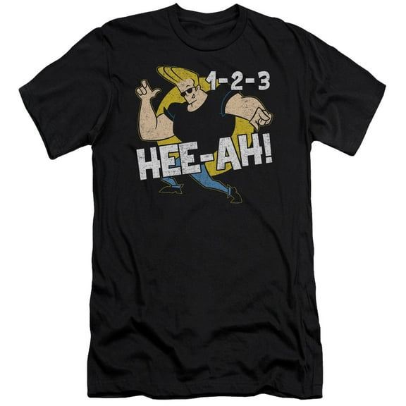 Johnny Bravo 123 S/S Adult 30/1 T-Shirt Black