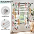 thumbnail image 5 of Sheer Curtains 2 Panels Set Grommet Drapes Window Treatments Light Filtering for Bedroom Living Room W42 x L63 Gingerbread Men Holly Leaves, 5 of 7
