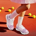 thumbnail image 5 of CHAQLIN Girls Shoes Kids Tennis Non Slip Athletic Running Walking Lightweight Lace Up Sneakers for Little/Big Kid, 5 of 9