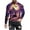 Purple, variant on Nmnitkp Mens Long Sleeve Tee Shirts High-Quality Fabric Casual Round Neck Long Sleeve Pullover Halloween Printed T-Shirt Blouse Tops Orange,2XL