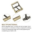 thumbnail image 3 of Uxcell 4Pack 0.98" Single Prong Belt Buckle Square Center Bar Buckles for Leather Craft, Bronze, 3 of 6