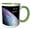 Green/White, variant on 3drose, Ive Got Big Plans, 11oz Two-tone Green Mug