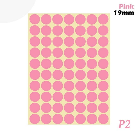 Craft DIY Mix Color Round Gift Tags Coloured Dot Paper Sticker Stickers Adhesive Label Sealing Label 19MM PINK