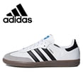 thumbnail image 2 of Zapatillas de skate adidas samba OG de piel suave para hombre y mujer, zapatillas informales planas para deportes al aire libre, color tonal, de Wales Bonn Pony, 2 of 5