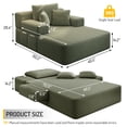 thumbnail image 3 of LLappuil Chaise Lounge Chair Indoor, Corduroy Boneless Sofa Bed, Deep Seat Sleeper Couch Reading Chairs, Cloud Sofas Couches for Living Room, No Assembly Required Green, 3 of 11