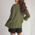 thumbnail image 6 of Women's Oversized Casual Jackets New Cardigan for Women Business Casual Open Front Office Work Lightweight Suit Jackets Fall Blazers with Pocket Army Green XXL, 6 of 6