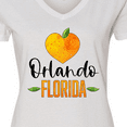 thumbnail image 4 of Inktastic Orlando Florida Orange in Heart Women's V-Neck T-Shirt, 4 of 5