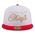 thumbnail image 2 of Men's New Era White/Red Kansas City Chiefs Scripted 59FIFTY Fitted Hat, 2 of 7
