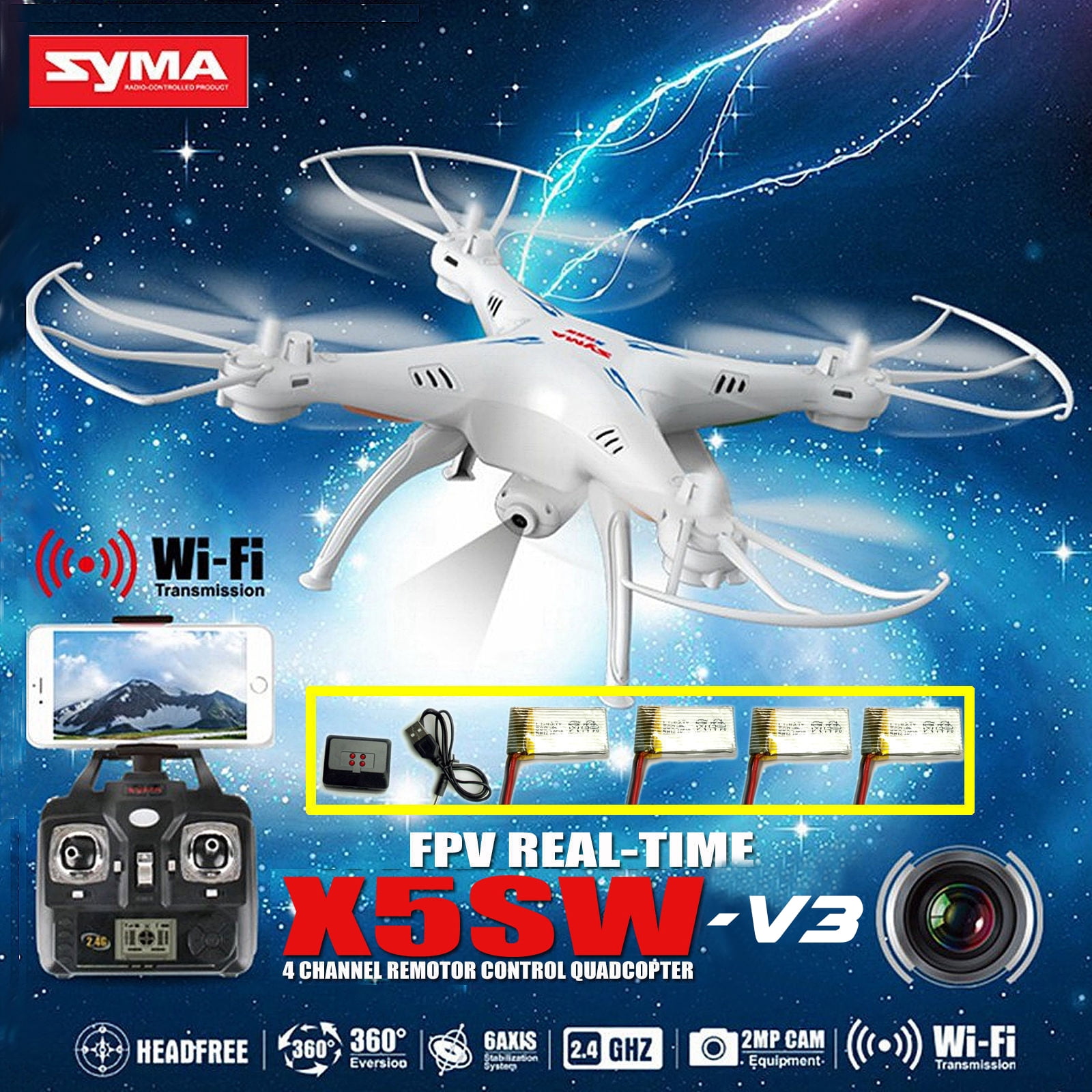 syma x5sw hd quadcopter drone