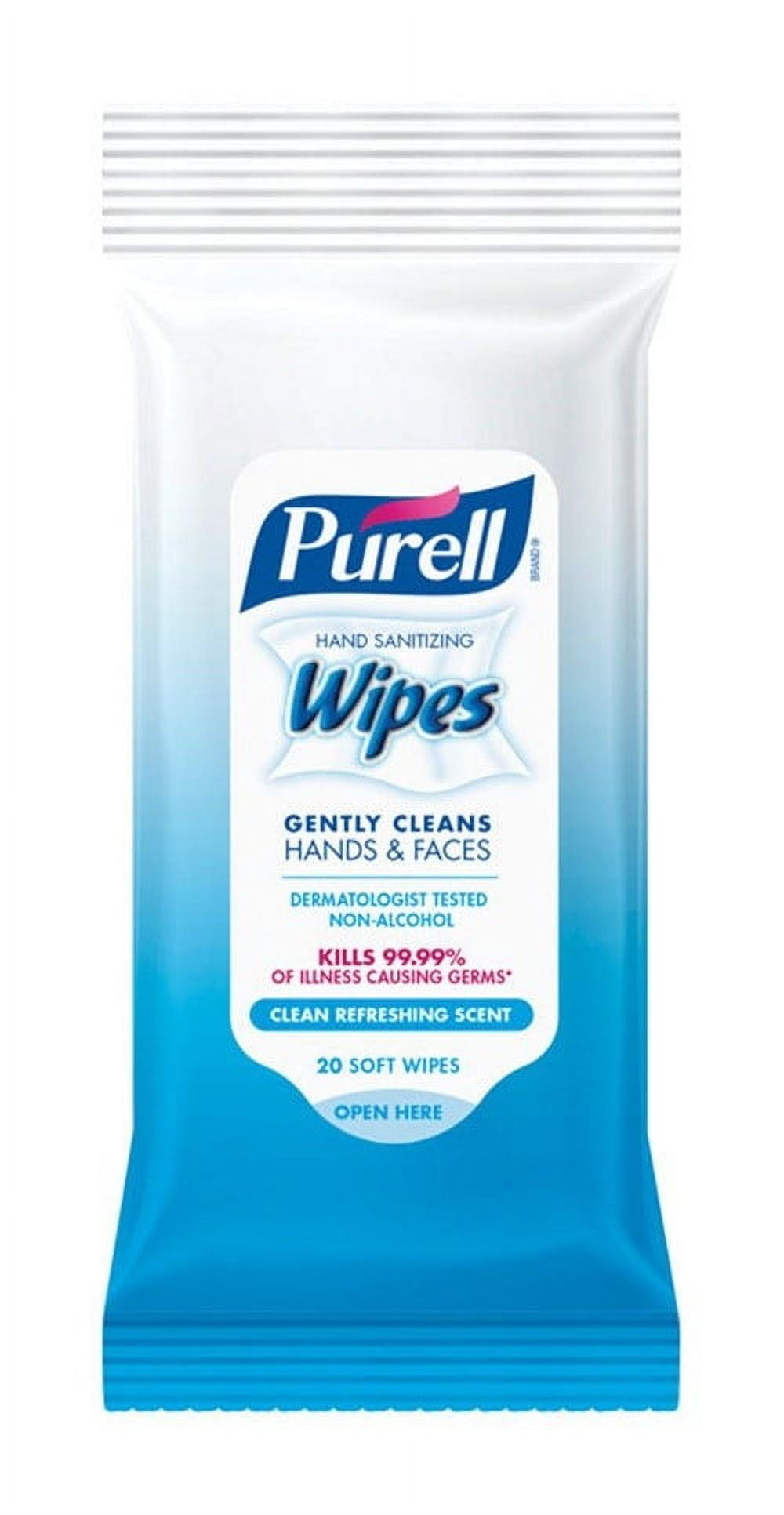 Pack of 6 PURELL Hand Sanitizer Wet Wipes Clean Refreshing Scent 20 Ct Travel Pack Walmart