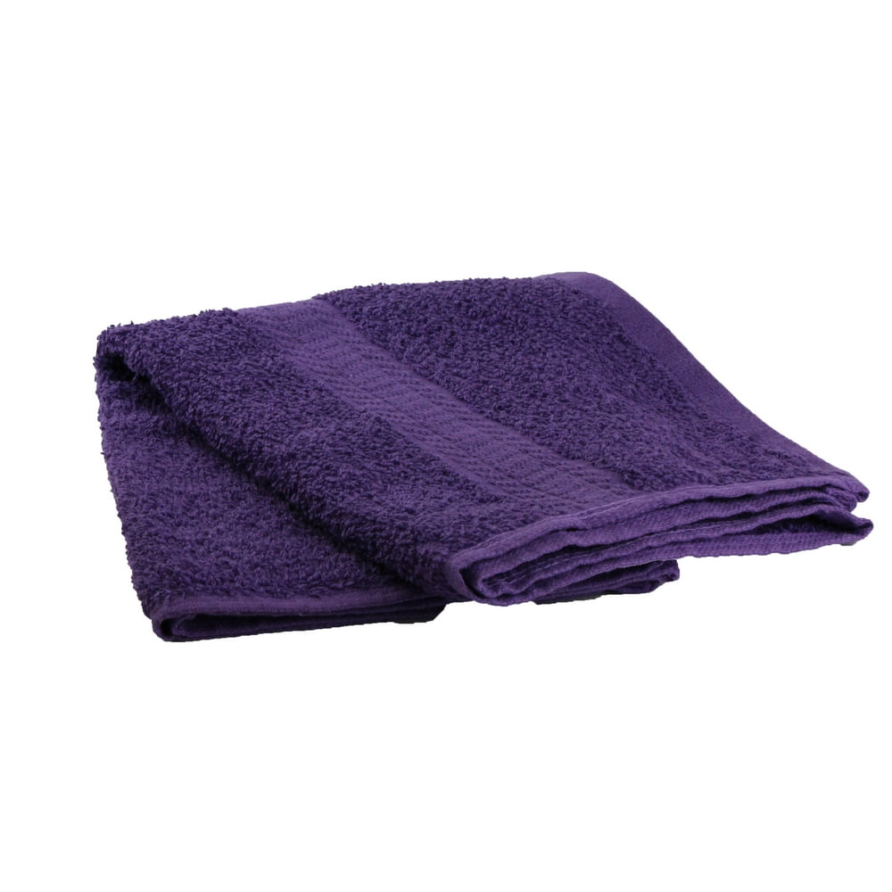 Mainstays Basic Solid Hand Towel, Purple Iris