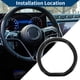 thumbnail image 3 of Cubierta de volante de cuero artificial Unique Bargains, protector de volante de coche de ABS de 14.96" con patrón de fibra de carbono negro, 3 of 6