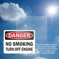 thumbnail image 6 of No Smoking Turn Off Engine OSHA Danger Aluminum Sign 18 Inch x 12 Inch - 10 Pack, 6 of 8