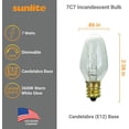 thumbnail image 2 of Sunlite 01054 - 7C7/CL/12PK Night Light Bulb, 2 of 6