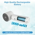 thumbnail image 6 of Arctic Air Cool Touch - Portable Handheld Fan, Mini USB Rechargeable, Compact & Lightweight, 4-Speed Adjustable, Battery-Powered, Quiet & Perfect for Travel & Outdoor, White Color, AACTFW-MC12/4, 6 of 11