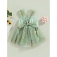 thumbnail image 4 of TSEXIEFOOFU Baby Girls Romper, Sleeveless Embroidery Flowers Butterfly Tulle Patchwork Dress, 4 of 9