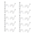 thumbnail image 1 of Clips de cable Coax Cat5 Cat6 RG6 RG59 AV VGA con clavos de acero, 20 piezas, 1 of 1
