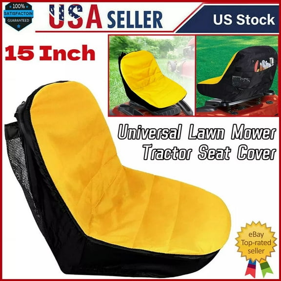 Supsupsiu 15 inch Lawn Mower Tractor Seat Cover Padded Waterproof Comfort Pad Protector