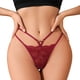 thumbnail image 1 of Gibobby Calzoncillos sexy Logo de personalizado, Tangas a rayas de cintura , Bikini , tangas personalizadas, ropa interior de mujer(Rojo,M), 1 of 5