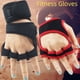 thumbnail image 5 of Guantes deportivos de fitness para mujer, antideslizantes, con protección de medio dedo, para entrenamiento, yoga, ejercicio, barra horizontal de hierro anticapullo, 5 of 6