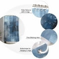 thumbnail image 5 of Blue Ombre Shower Curtains for Bathroom Waterproof Fabric Bath Curtains Decor Bath Tub Curtain Modern Retro Oil Painted Abstract Art Decorative Shower Curtain Sets with 12 Hooks, 72x72 Inch, 5 of 6