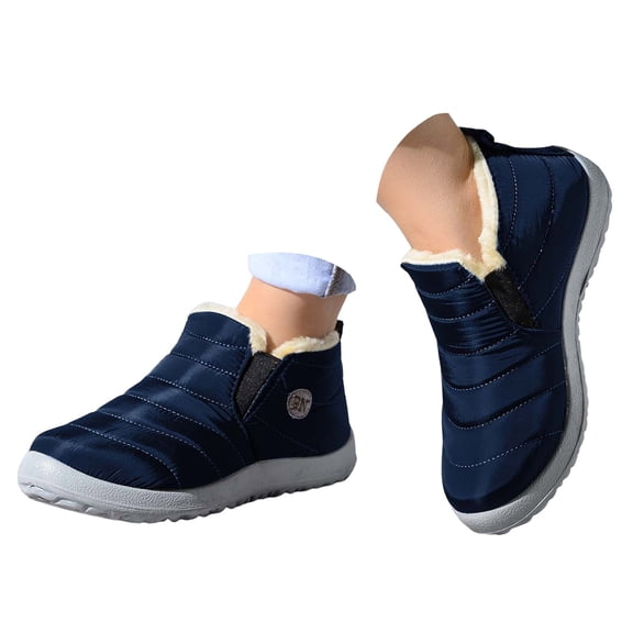 YLYL Winter Snow Boots for Women Warm Fur Lined Anti-slip Waterproof Comfortable Slip on Outdoor Short Boots