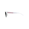 thumbnail image 3 of Mens Flat Top Designer Rectangular Mobster Black Lens Sunglasses White, 3 of 4