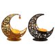 thumbnail image 2 of Candelabro Apooke con forma de luna, portavelas con forma de medialuna creativa, adornos de mesa de metal con forma de luna., 2 of 8