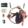 thumbnail image 1 of Complete Aerial Hoop 33' 85cm Lyra Tabless Ring Set Include Rigging Hardware lyra Carabiners Swivel and Spanset (33"(85), Tabless), 1 of 4
