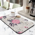 thumbnail image 2 of Washable Rubber Colorful Floral Dish Drying Mats for Kitchen Counter Home Large Coffee Bar Pad Accessories and Decor for Utensils Stemware 19.5''x12'', 2 of 7