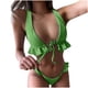 thumbnail image 1 of Traje de baño cómodo con estilo para mujer Bikini de traje de baño dividido con volantes de talla grande OAVQHLG3B Store lin121212, 1 of 4