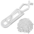 thumbnail image 1 of Christmas Light Clips All in One Clips 100Pack, Universal Gutter and Shingle Clip Hooks for Hanging C7, C9 and Lights, 1 of 8