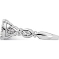 thumbnail image 3 of 14K White Gold Lab Grown Diamond Si1/Si2, G H I, Cluster Ring (Size 7) Made In India rm8822e-060-wlg, 3 of 5