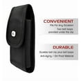 thumbnail image 2 of Large Rugged Cell Phone Vertical Pouch With Metal Clip And Belt Loop Holster, 2 of 5