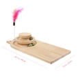 thumbnail image 4 of 2-Layer Cat Wood Turntable with Track Ball Pet Cat Wooden Scratching Board Toy, 4 of 7